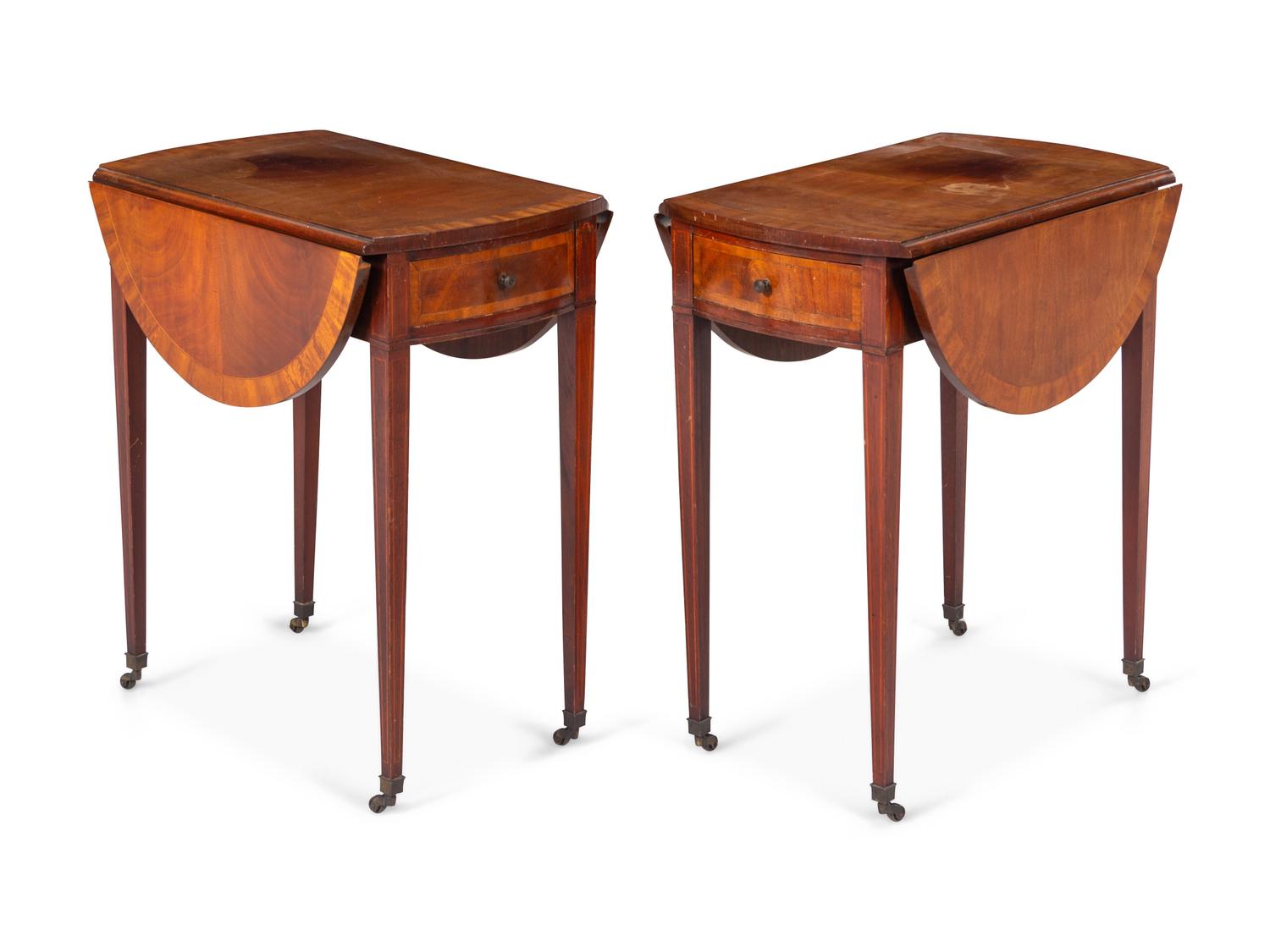 A Pair of Georgian Style Pembroke Tables