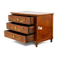 An Italian Neoclassical Gilt-Bronze Mounted, Parquetry and Walnut Table Cabinet