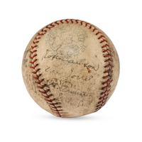 A 1936 Detroit Tigers Team Signed Autograph Baseball Featuring Mickey Cochrane, Al Simmons and Hank Greenberg (JSA Auction Letter)