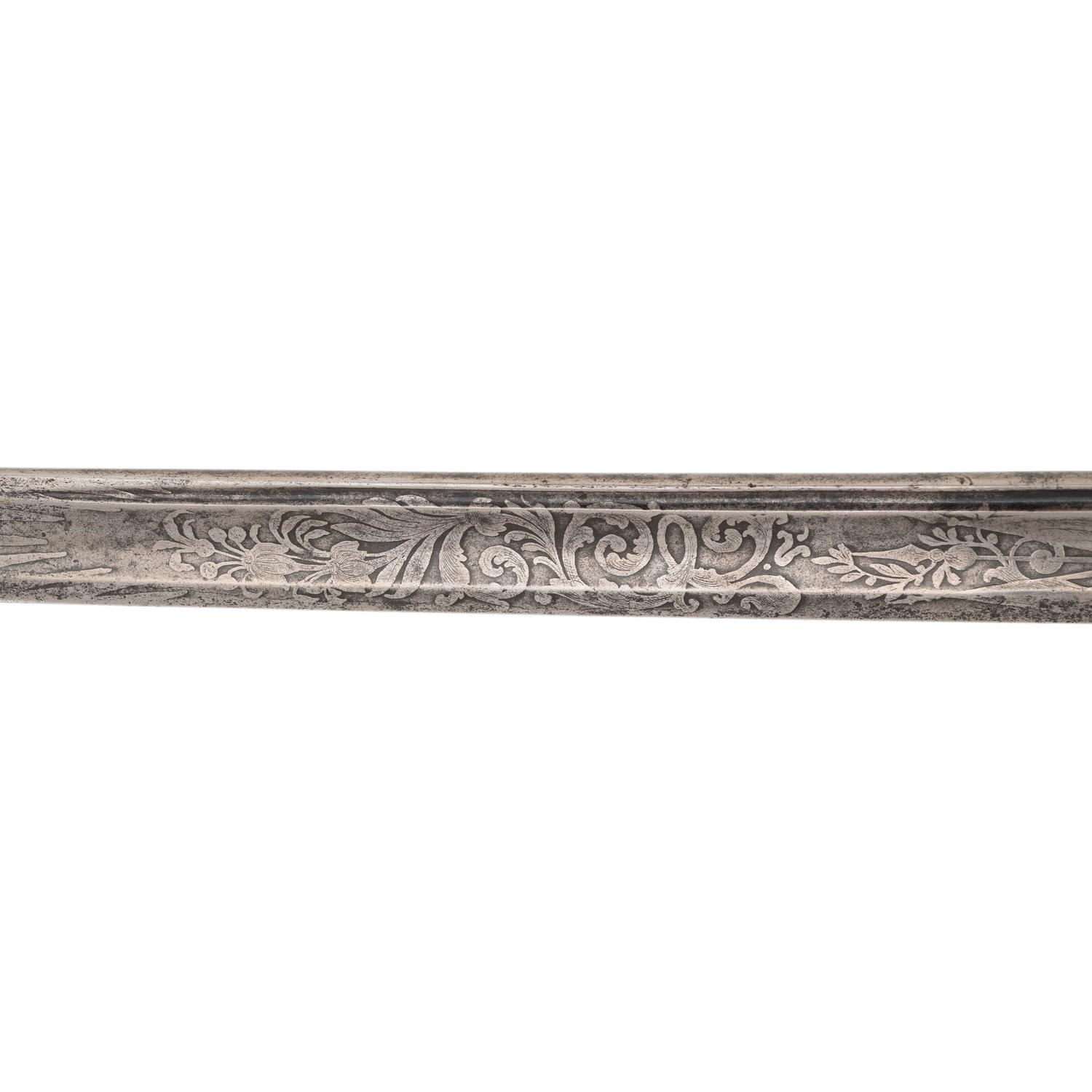 Hortsmann Retailed Import Model 1850 Staff and Field Officer's Sword Presented to Capt. Ira Ayer - 116th NY Infantry