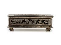 Navajo Sterling Silver Storyteller Lidded Box