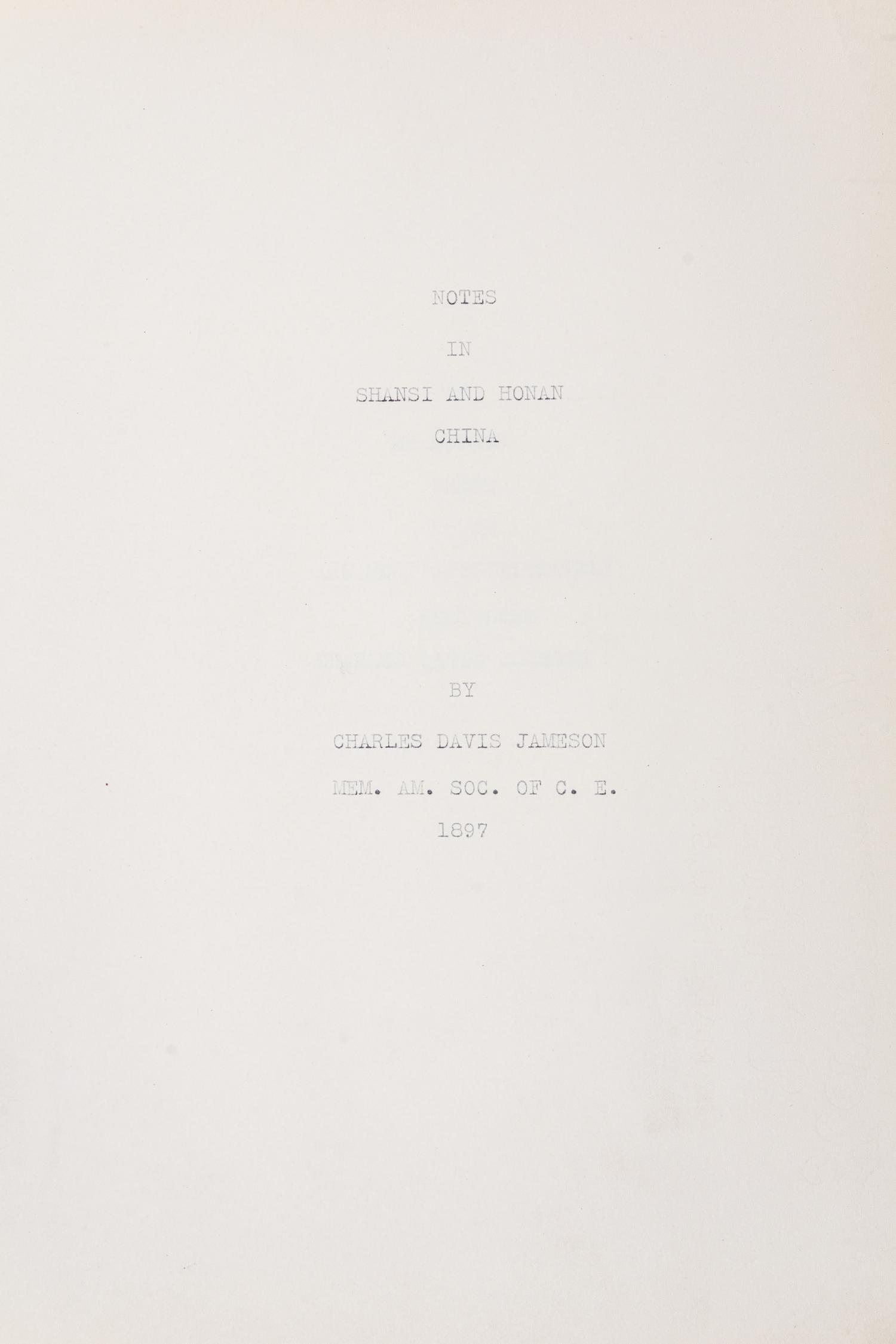 (ASIAN) Archive, including photos, manuscripts, and reports, from 19th-century American engineer in China, Charles Davis Jameson