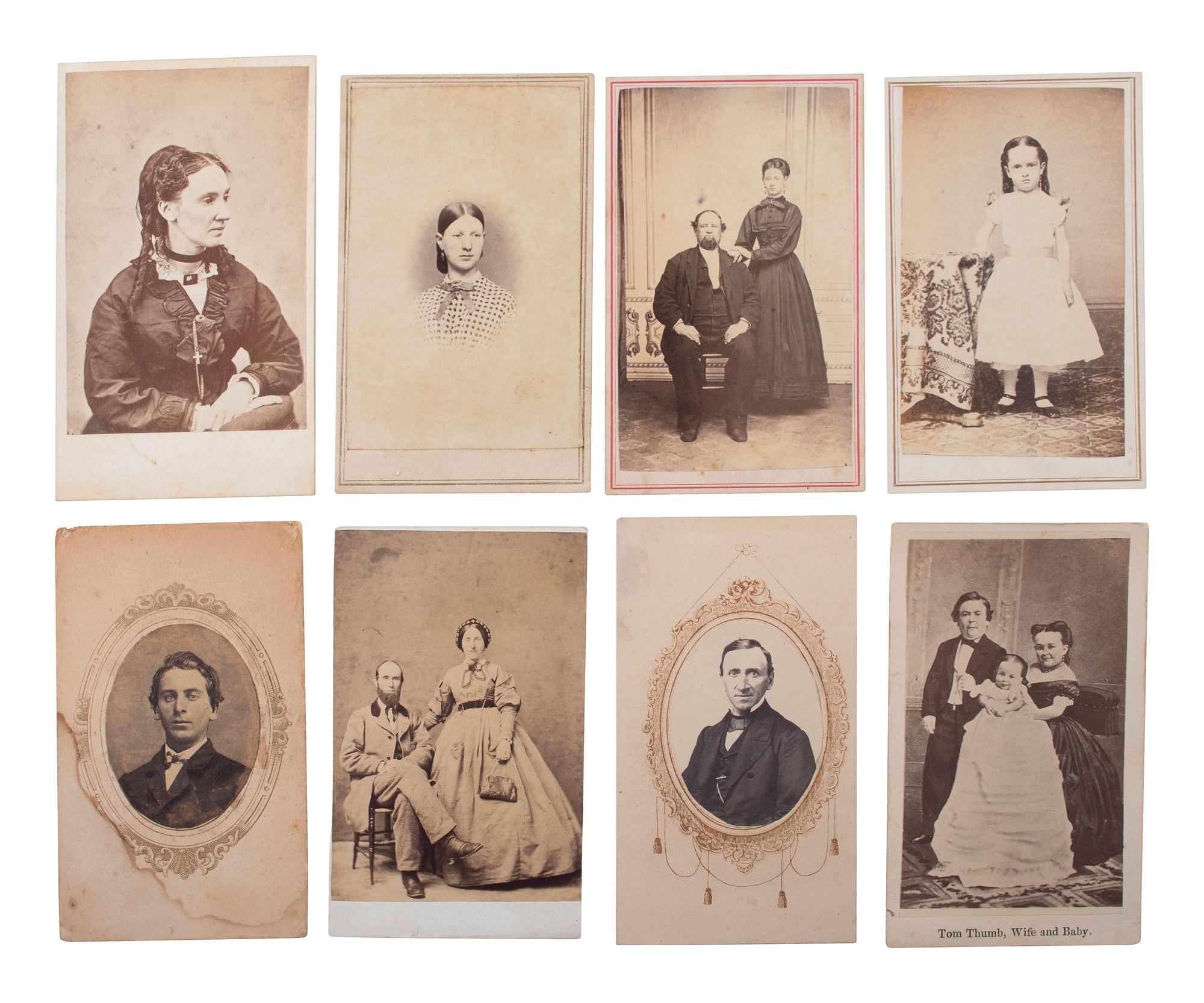 [EARLY PHOTOGRAPHY]. A collection of daguerreotypes, ambrotypes, tintypes, & CDVs.