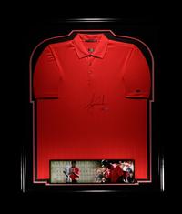 A Tiger Woods Signed 2006 PGA Championship Tiger Red Shirt Limited Edition Display, Upper Deck Authenticated,