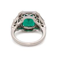 COLOMBIAN EMERALD AND DIAMOND RING