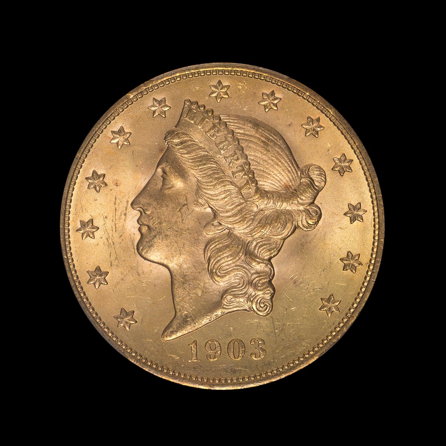 A United States 1903 Liberty Head $20 Gold Coin