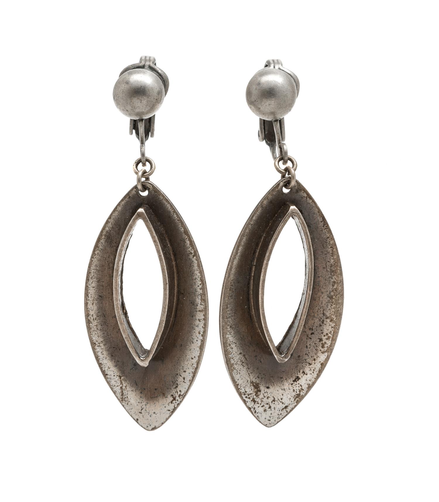 A Collection of Mid-Century Modern Sterling Silver Earclips, Nita Lustig, 11.80 dwts.