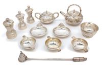A Group of Miscellaneous Silver Articles, Various makers and countries of origin, comprising: a Mexican teapot and covered sugar bowl 3