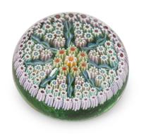 A Large Group of Caned and Blown Glass Paperweights
