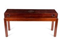 A George III Style Mahogany Gun Case on a Later Stand