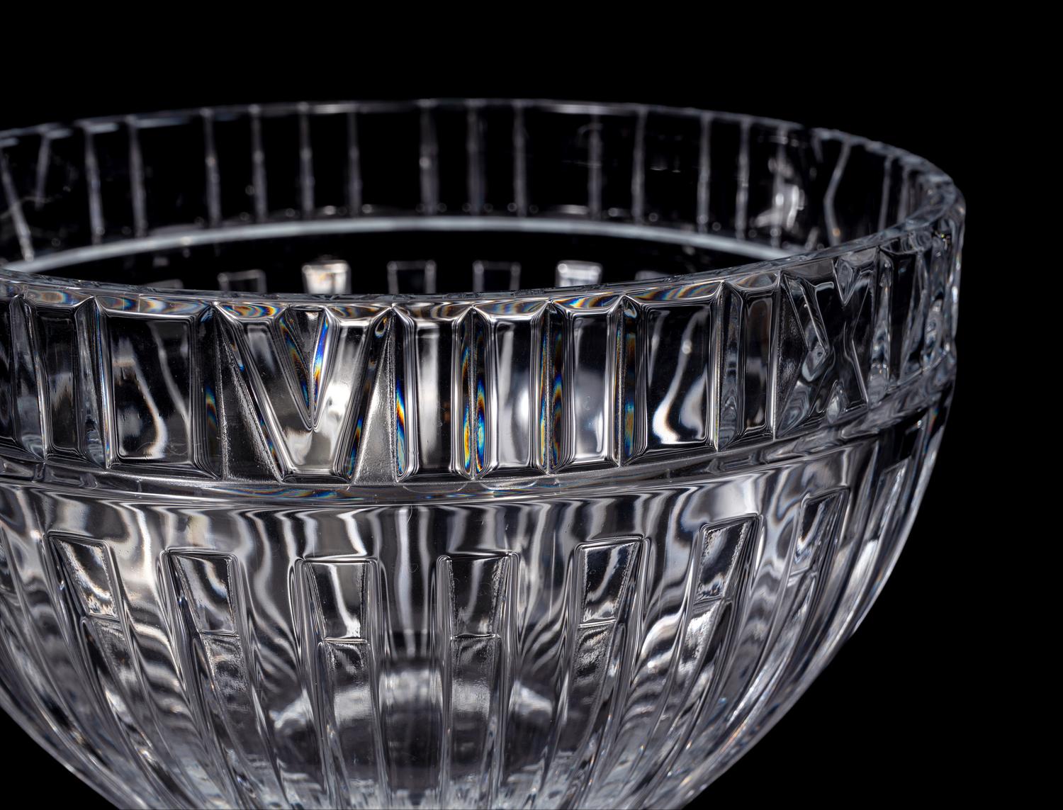 A Cut Glass Atlas Bowl Retailed by Tiffany & Co.