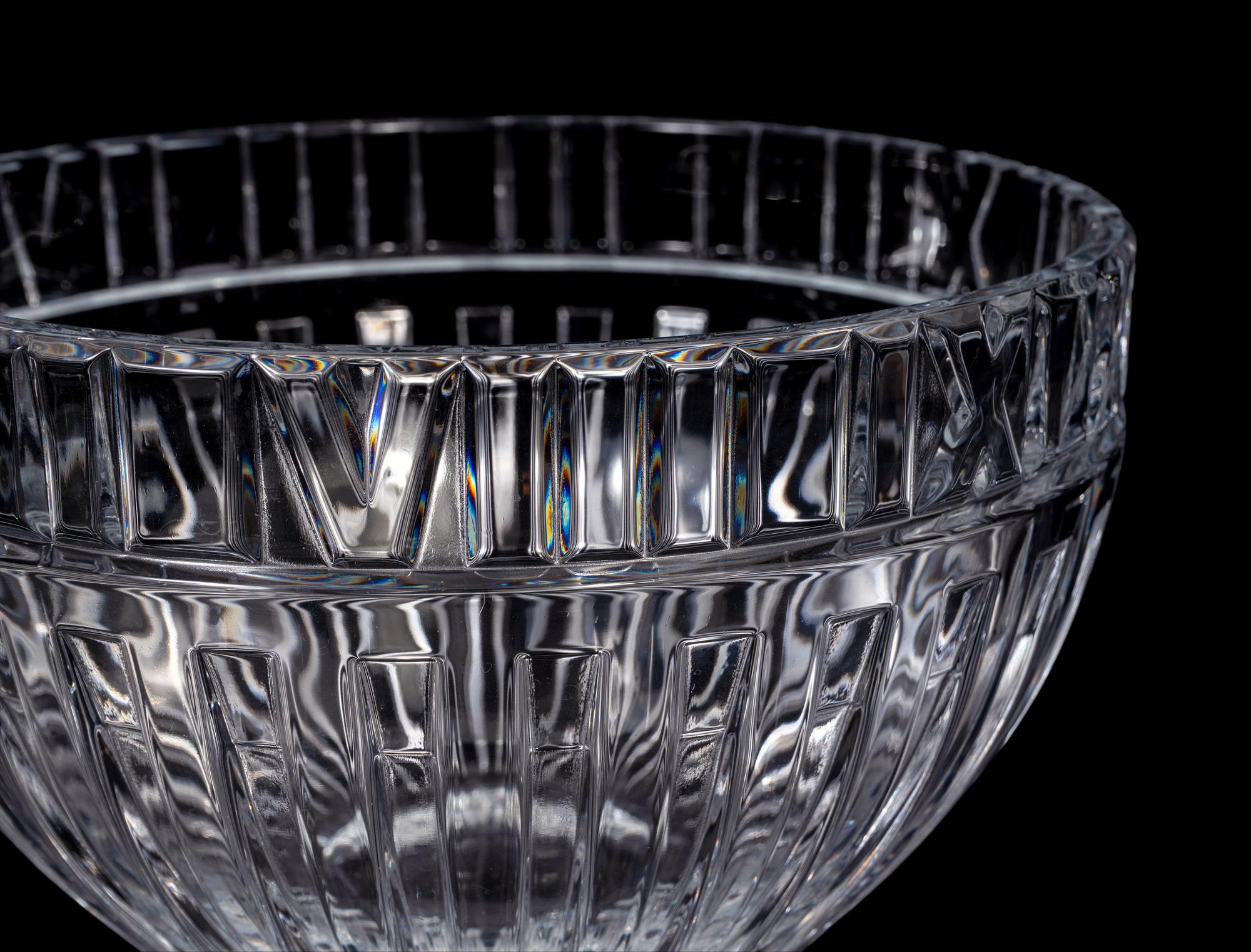A Cut Glass Atlas Bowl Retailed by Tiffany & Co.