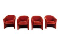 Set of Four Velvet Chairs for Dunbar