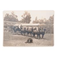 [STAGECOACHES]. A group of 3 California stagecoach photographs, comprising: