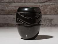 Carved Blackware Jar