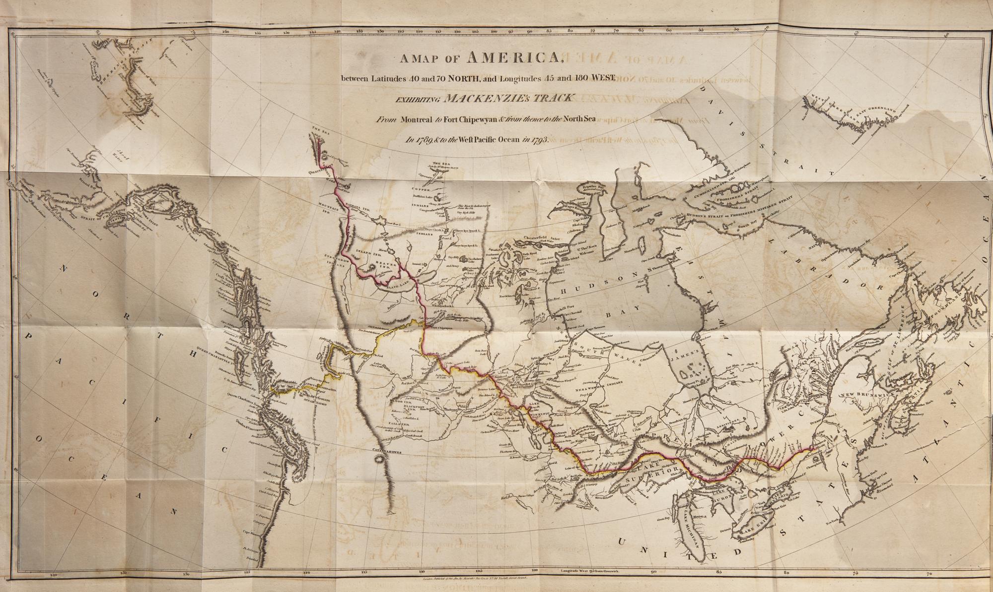 [Americana] Mackenzie, Alexander. Voyages from Montreal on the River St. Laurence, Through the Continent of North America, to the Frozen and Pacific Oceans; In the Years 1789 and 1793...