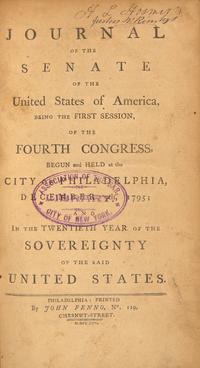 [American Law] Group of 3 Senate Journals, 1795-98, Owned by Two Early New York Politicians