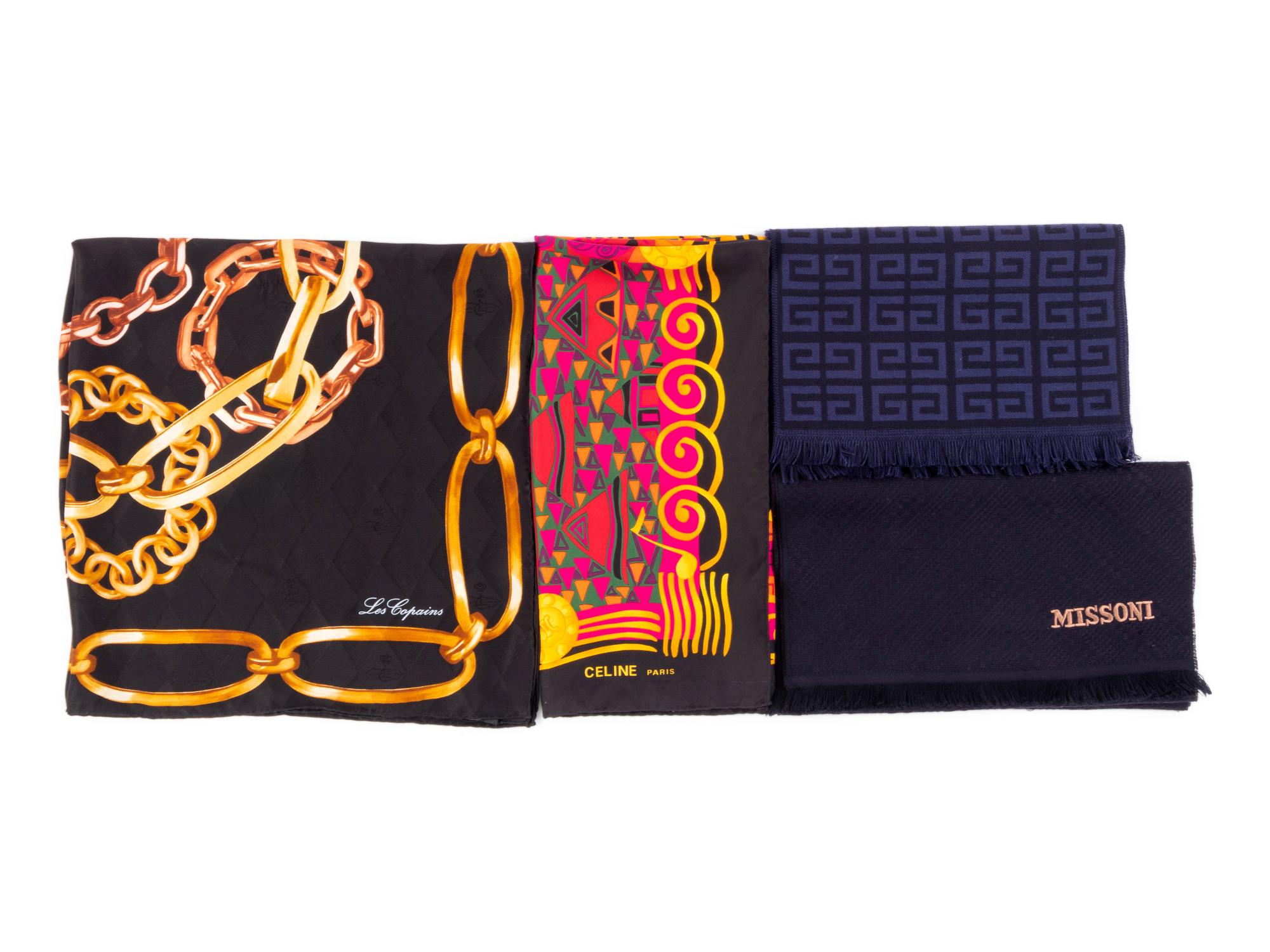Collection of Ten Designer Scarves, 1980-2010s