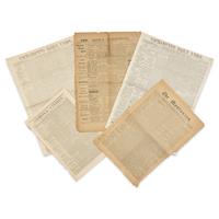 [Old West] Group of 5 Frontier Newspapers Related to the American West, 1860-86