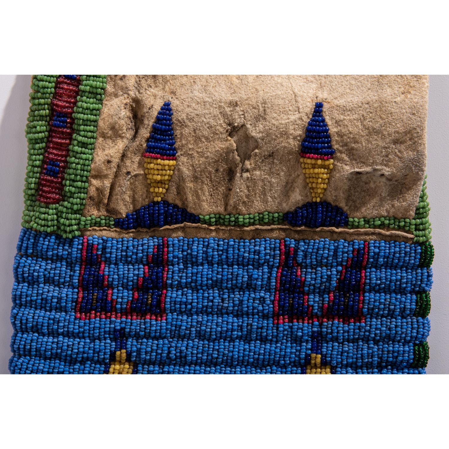 Sioux Beaded Hided Tobacco Bag