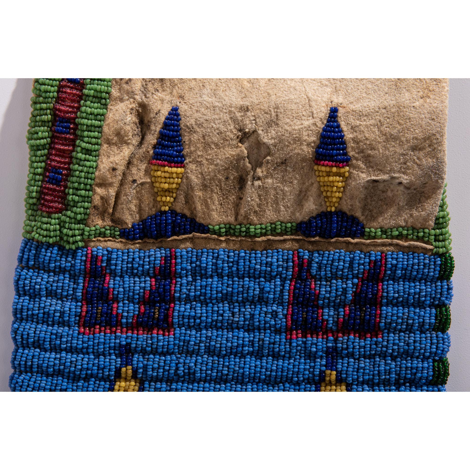 Sioux Beaded Hided Tobacco Bag