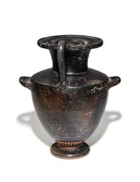 An Attic Black-Figured Hydria with Herakles Mounting His Quadriga