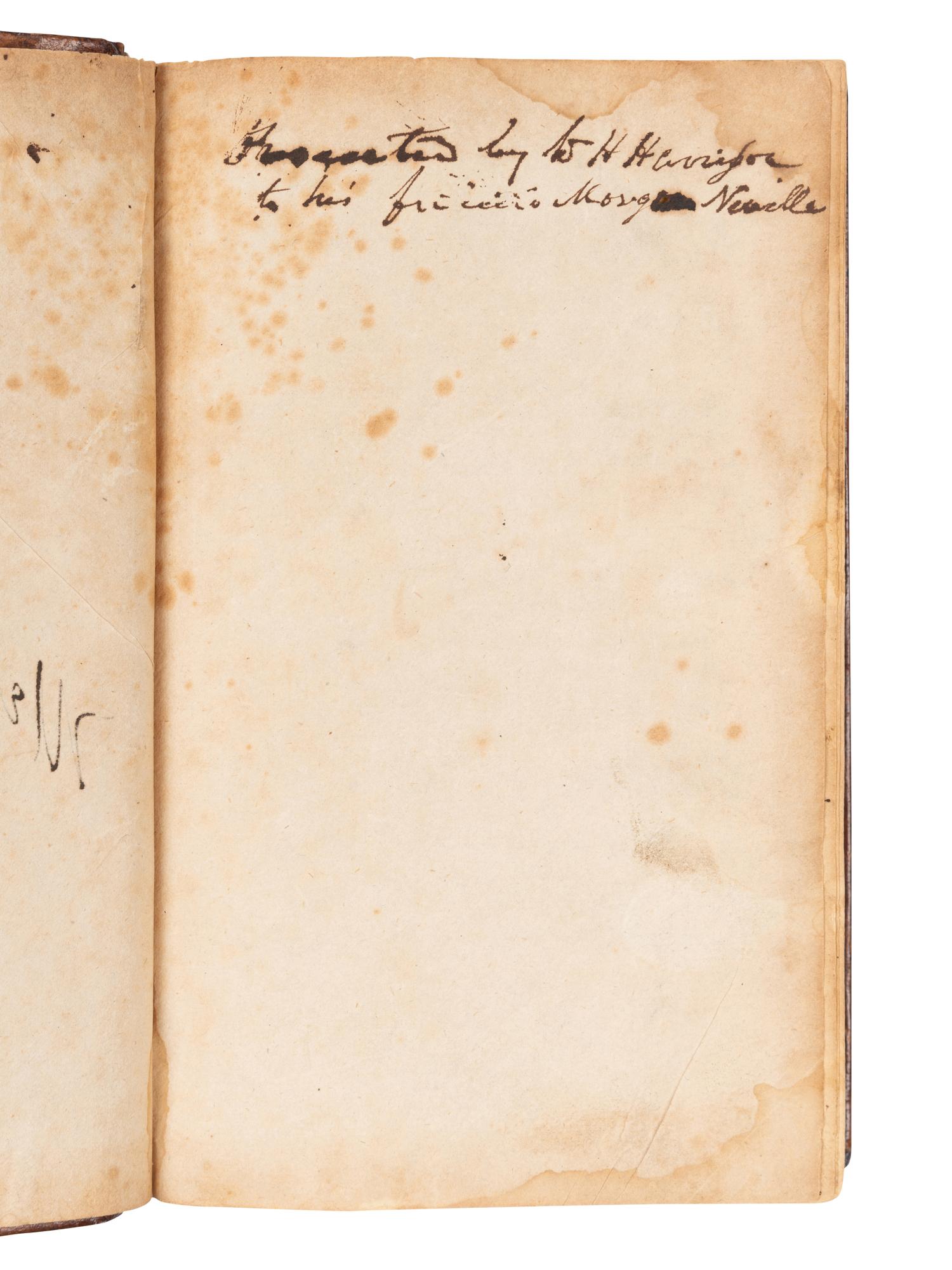[HARRISON, William Henry (1773-1841), his copy]. ULLOA, Antonio de (1716-1795) and Jorge Juan y SANTACILLA (1712-1773). A Voyage to South America . London: L. Davis and C. Reymers, 1760.