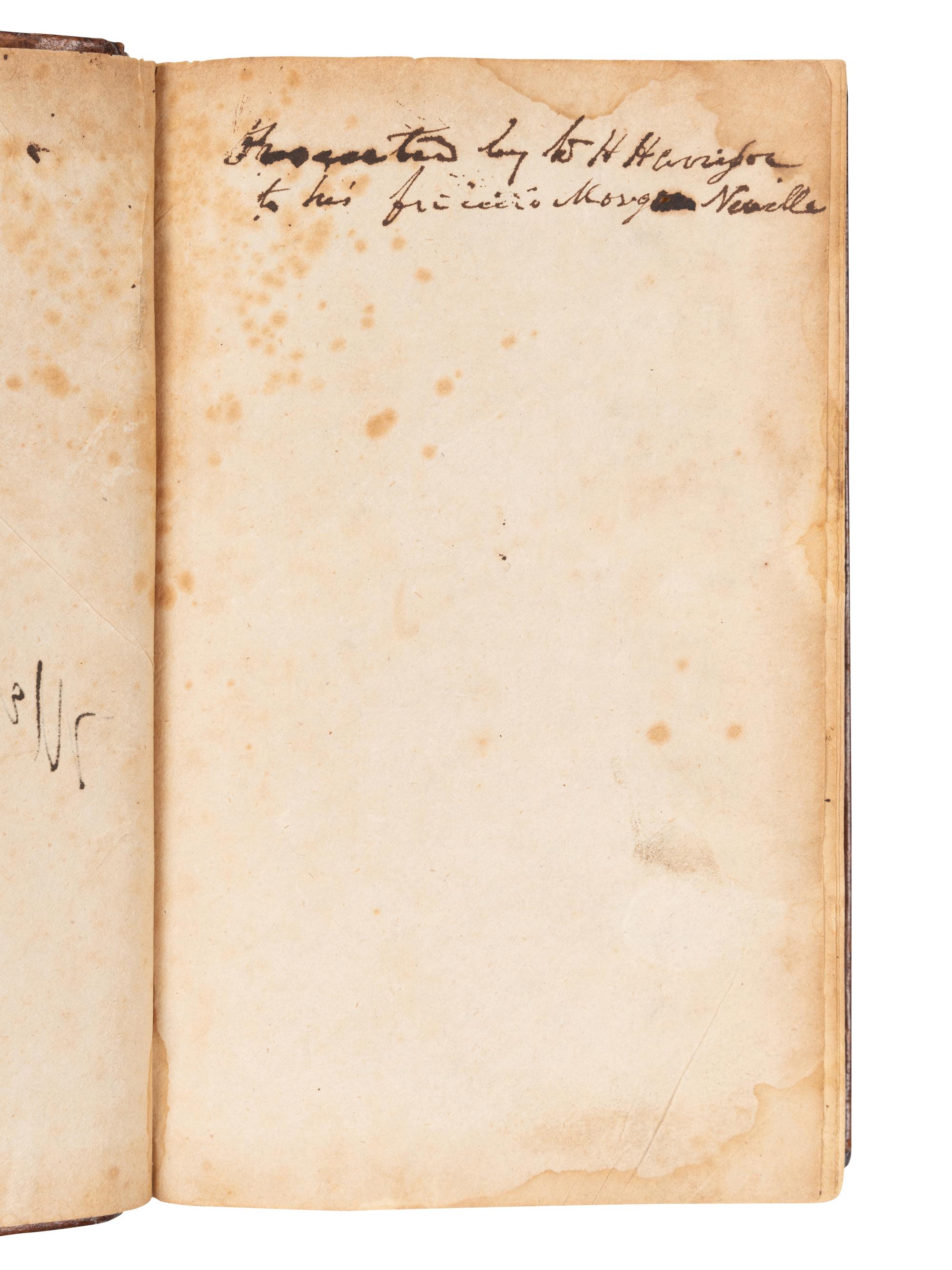 [HARRISON, William Henry (1773-1841), his copy]. ULLOA, Antonio de (1716-1795) and Jorge Juan y SANTACILLA (1712-1773). A Voyage to South America . London: L. Davis and C. Reymers, 1760.