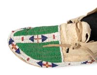 Sioux Beaded Hide Moccasins