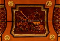 A Regence Style Marquetry Inlaid Gilt Bronze Mounted Marble Top Commode — 19TH CENTURY