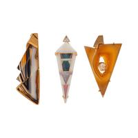 COLLECTION OF ABSTRACT PENDANTS AND CHAIN