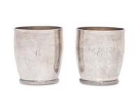 A Pair of Federal Coin Silver Julep Cups