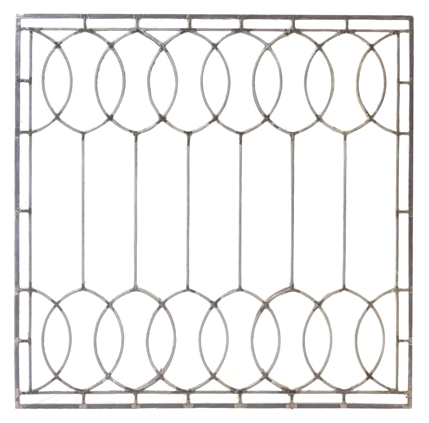A Frank Lloyd Wright Designed Leaded Glass Window from the Parker House, Oak Park, IL Height 30 3/8 x width 31 inches. — LATE 19TH CENTURY