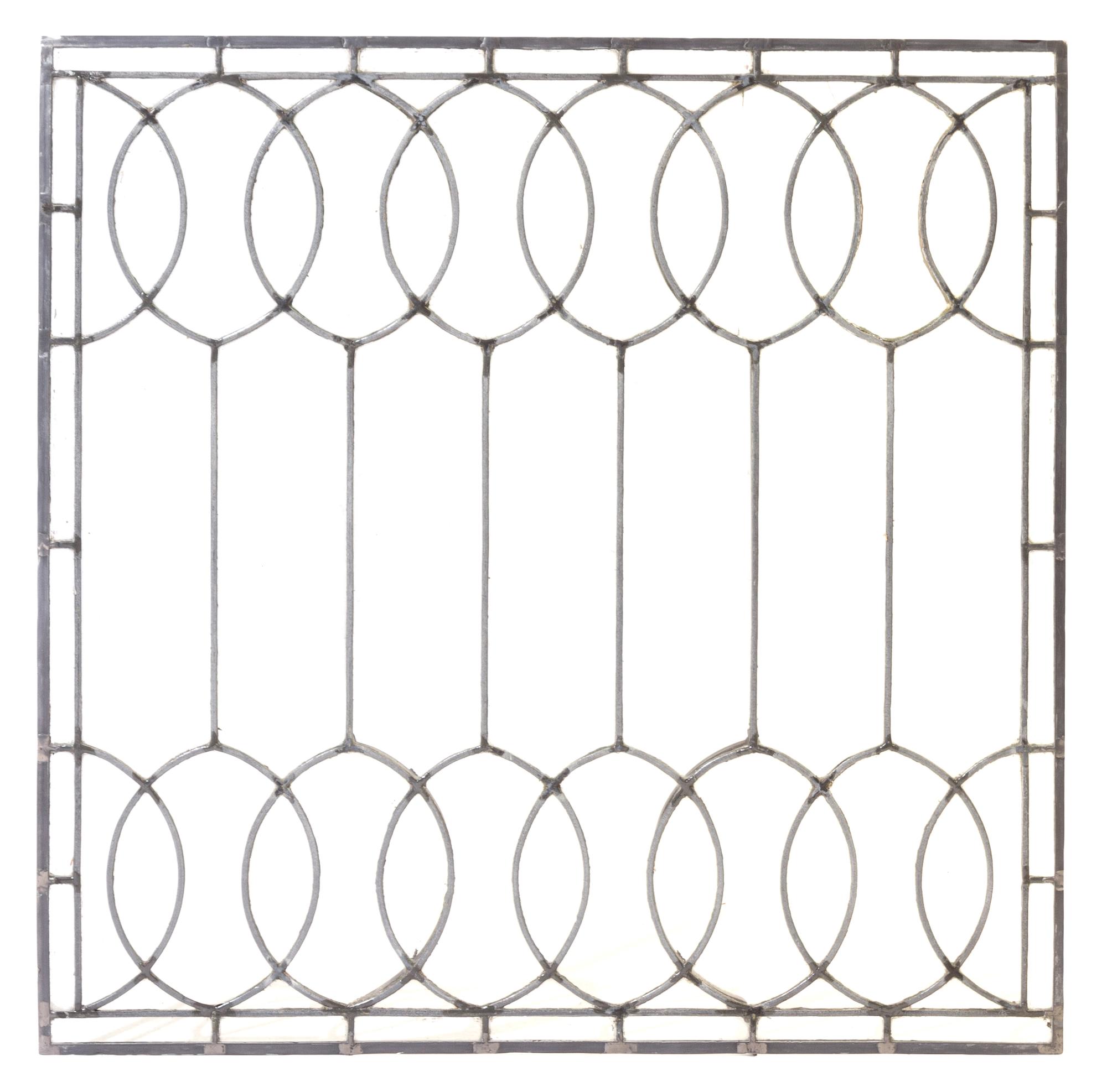 A Frank Lloyd Wright Designed Leaded Glass Window from the Parker House, Oak Park, IL Height 30 3/8 x width 31 inches. — LATE 19TH CENTURY