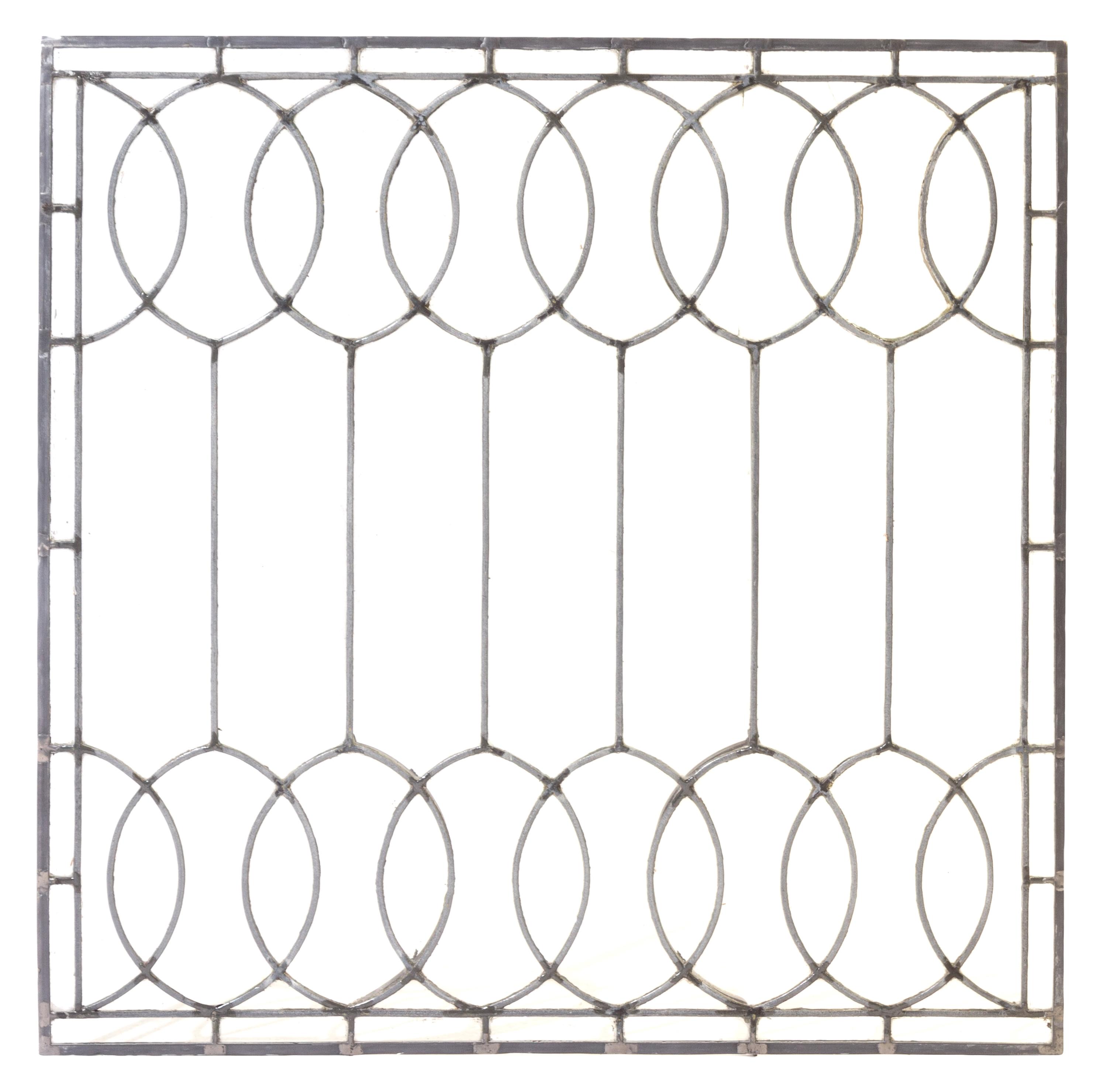 A Frank Lloyd Wright Designed Leaded Glass Window from the Parker House, Oak Park, IL Height 30 3/8 x width 31 inches. — LATE 19TH CENTURY