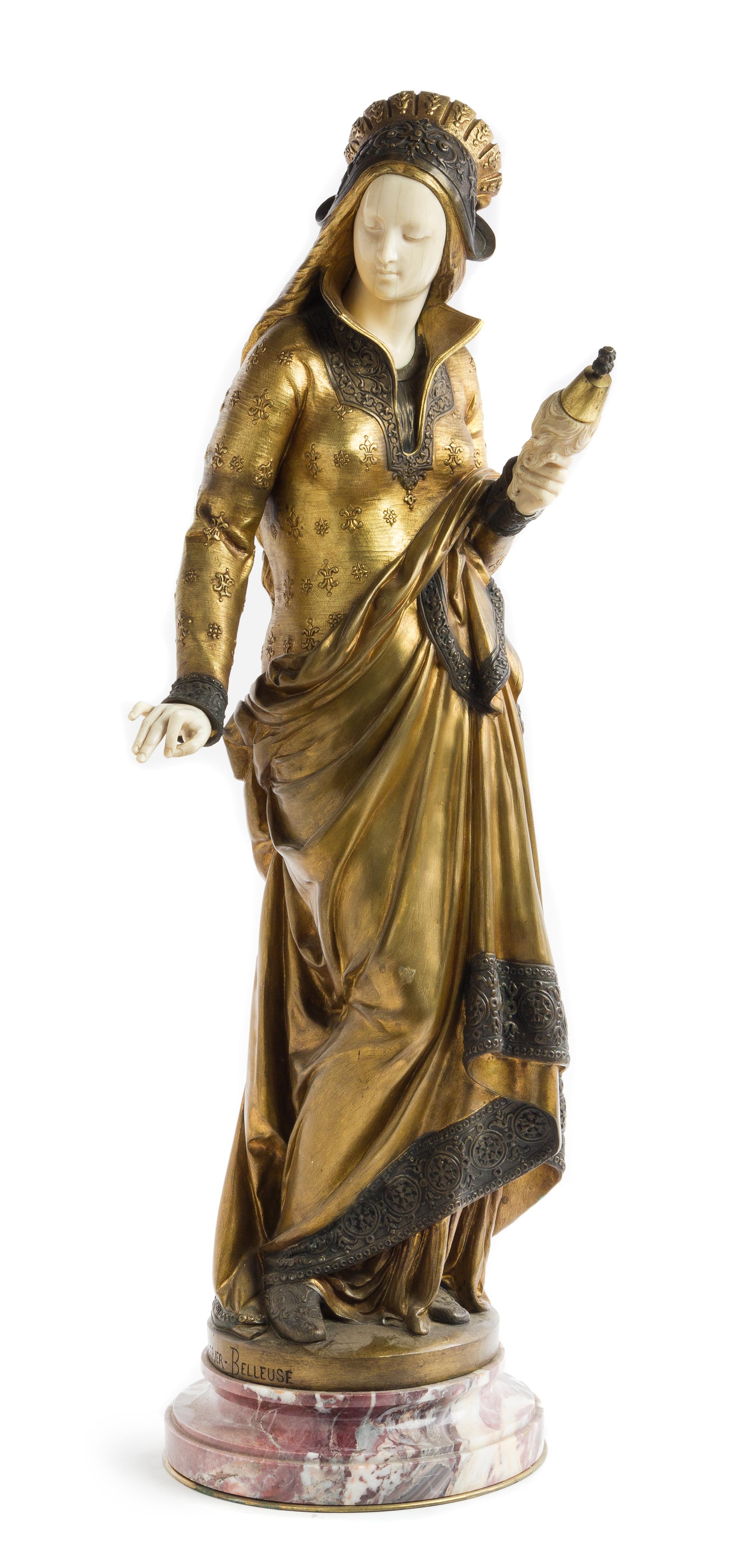 Albert-Ernest Carrier-Belleuse, (French, 1824-1887), La Fileuse