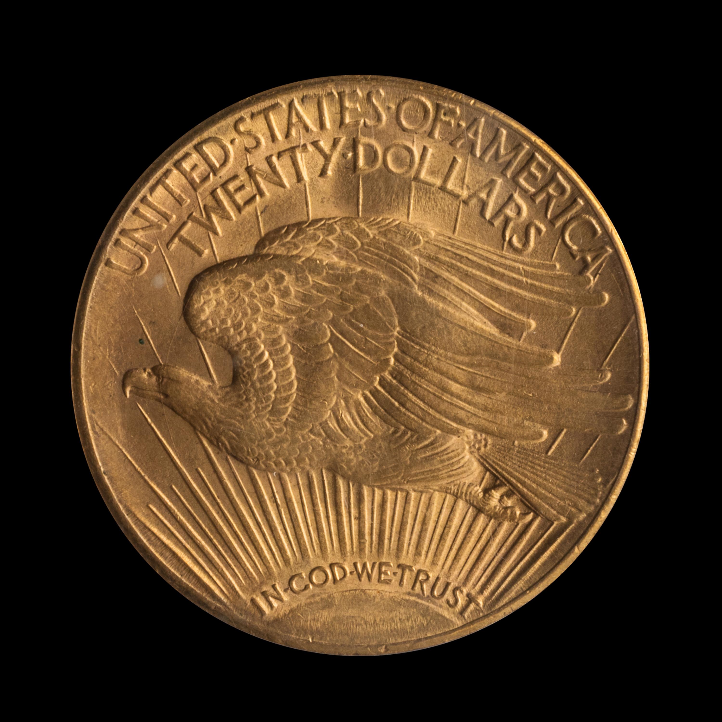 A United States 1925-S St. Gaudens $20 Gold Coin
