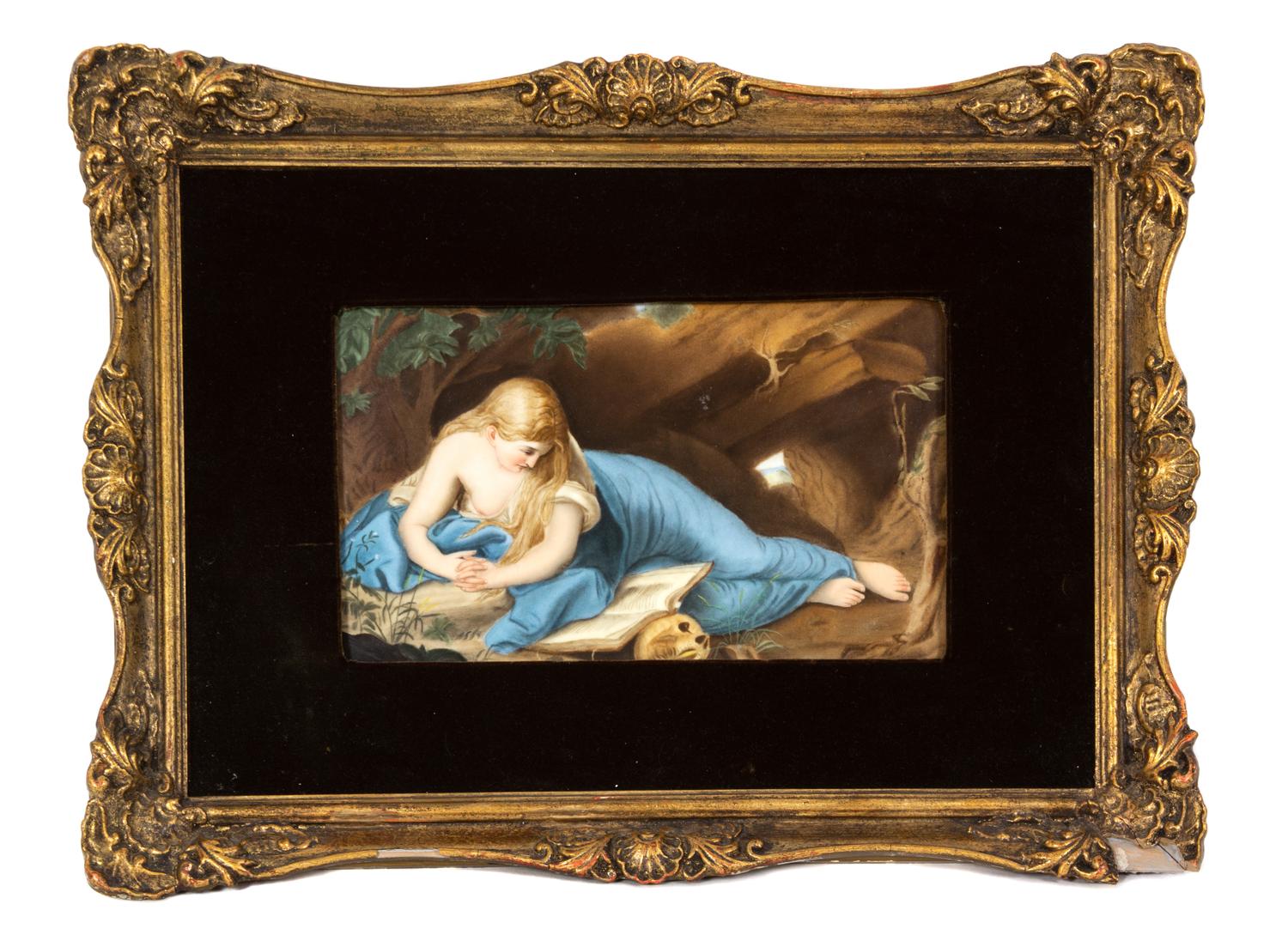 A KPM Porcelain Plaque of Mary Magadalene Height 7 x width 12 1/2 inches. — 19TH CENTURY