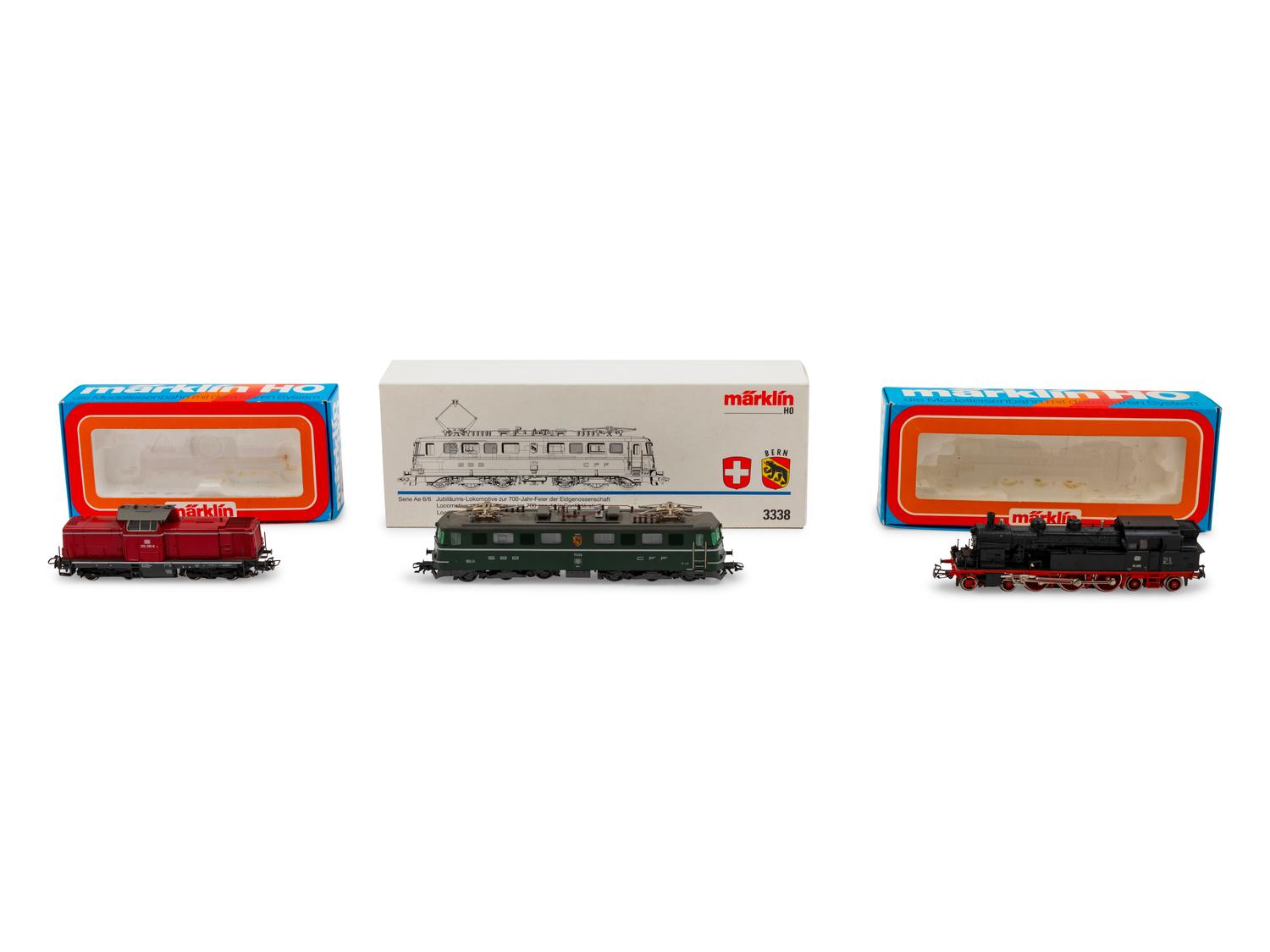 A Group of Three Factory Boxed Marklin Polychrome HO-Gauge Locomotives