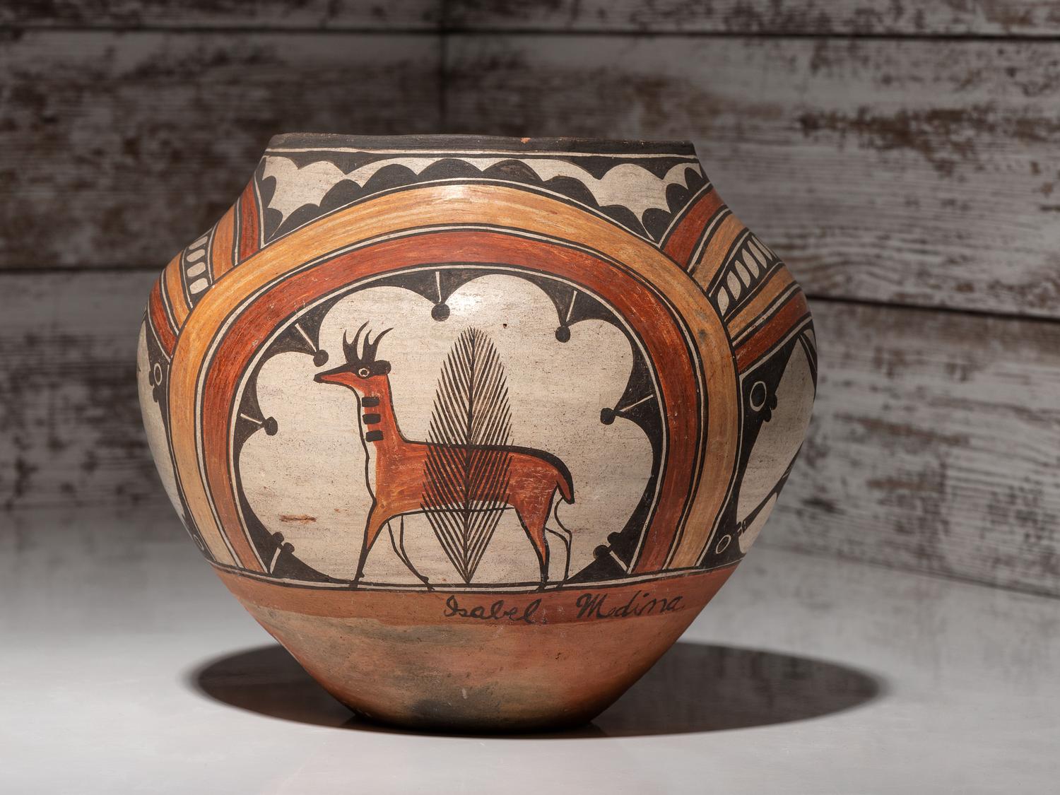 Four-Color Polychrome Pottery Jar