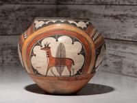 Four-Color Polychrome Pottery Jar
