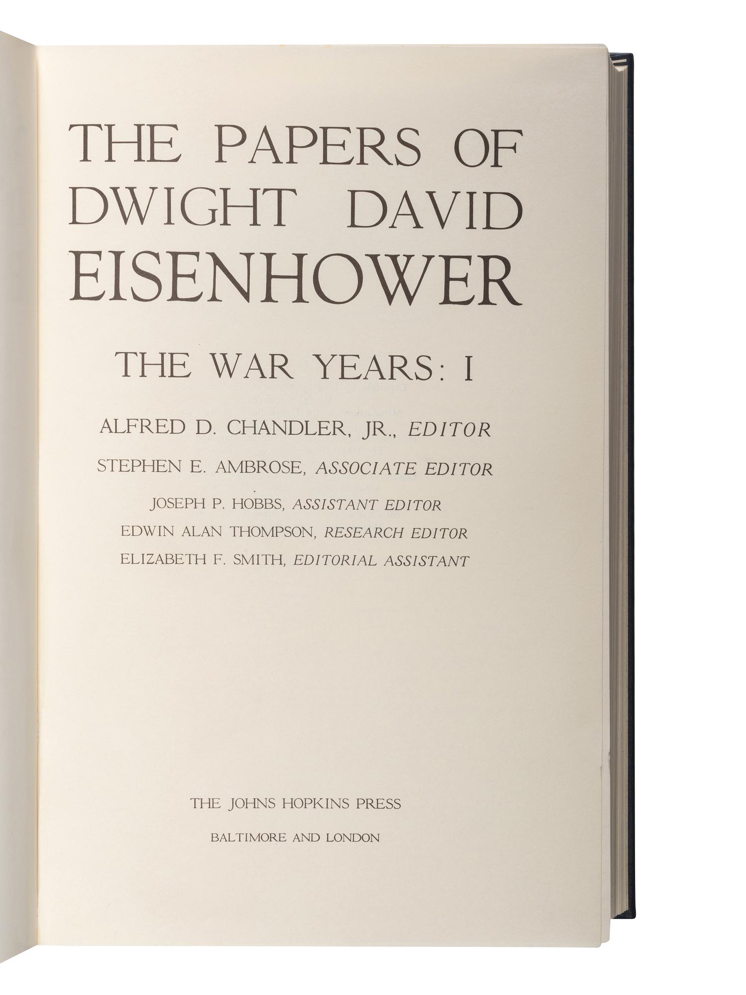 [WORLD WAR I]. -- [WORLD WAR II]. A group of multi-volume memoirs by Generals Pershing and Eisenhower, comprising: