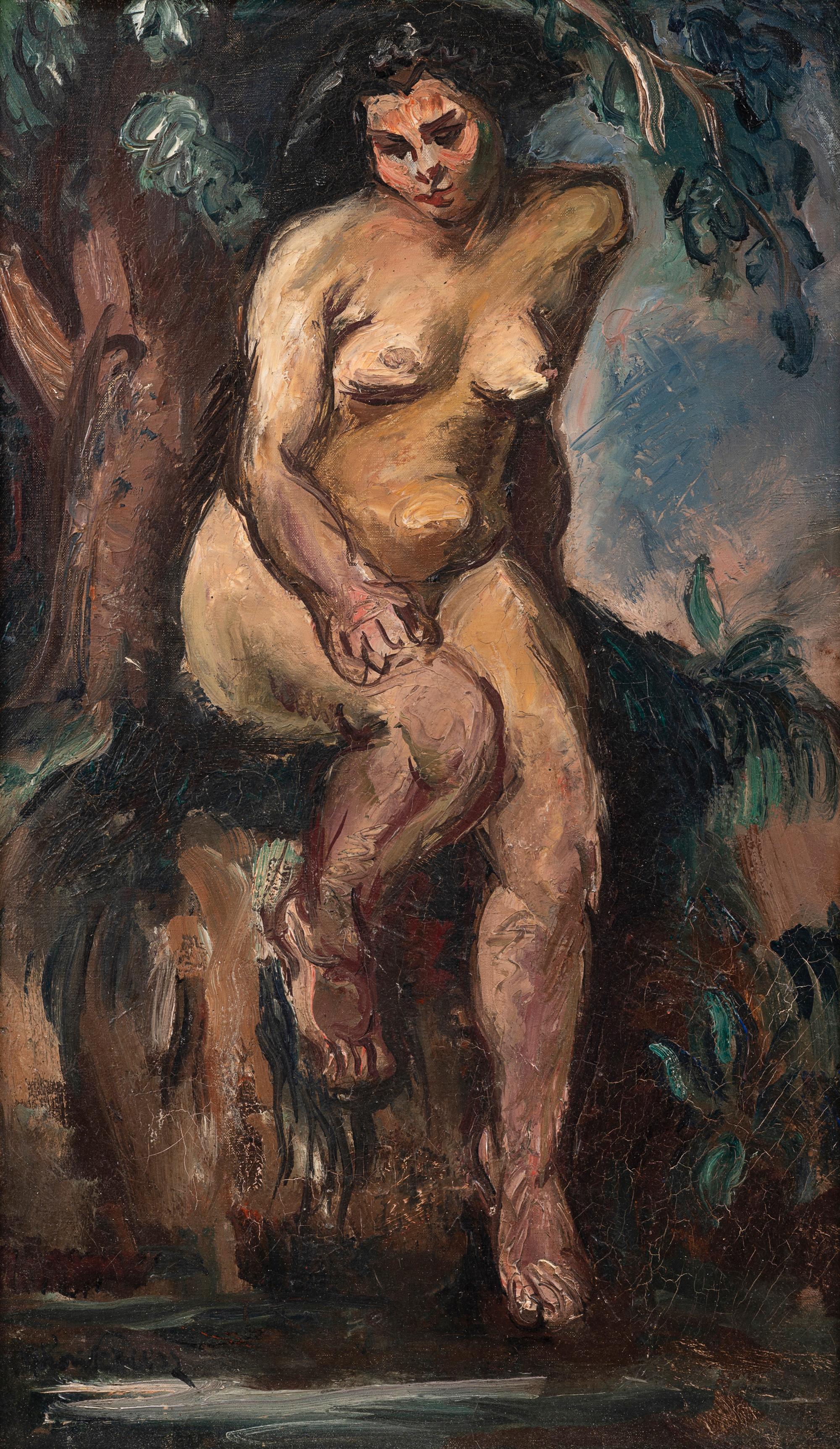 Seated Nude in a Forest