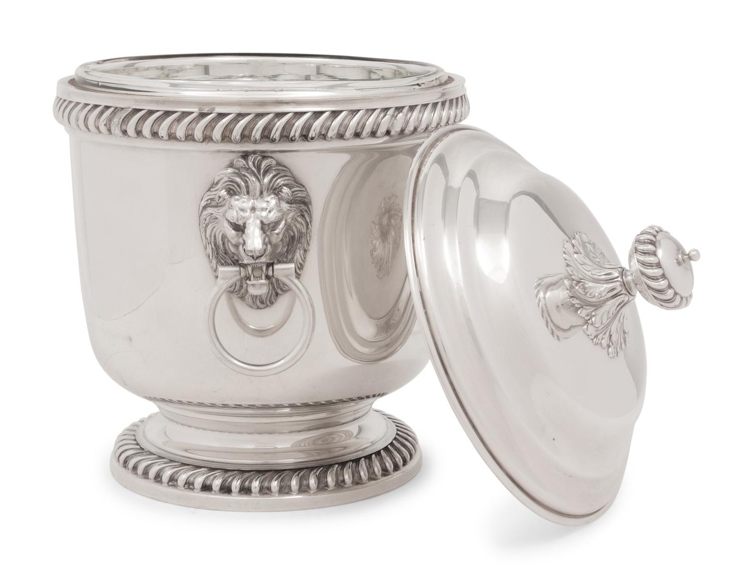 Four American Silver Articles and a Silver-Plate Wine Cooler