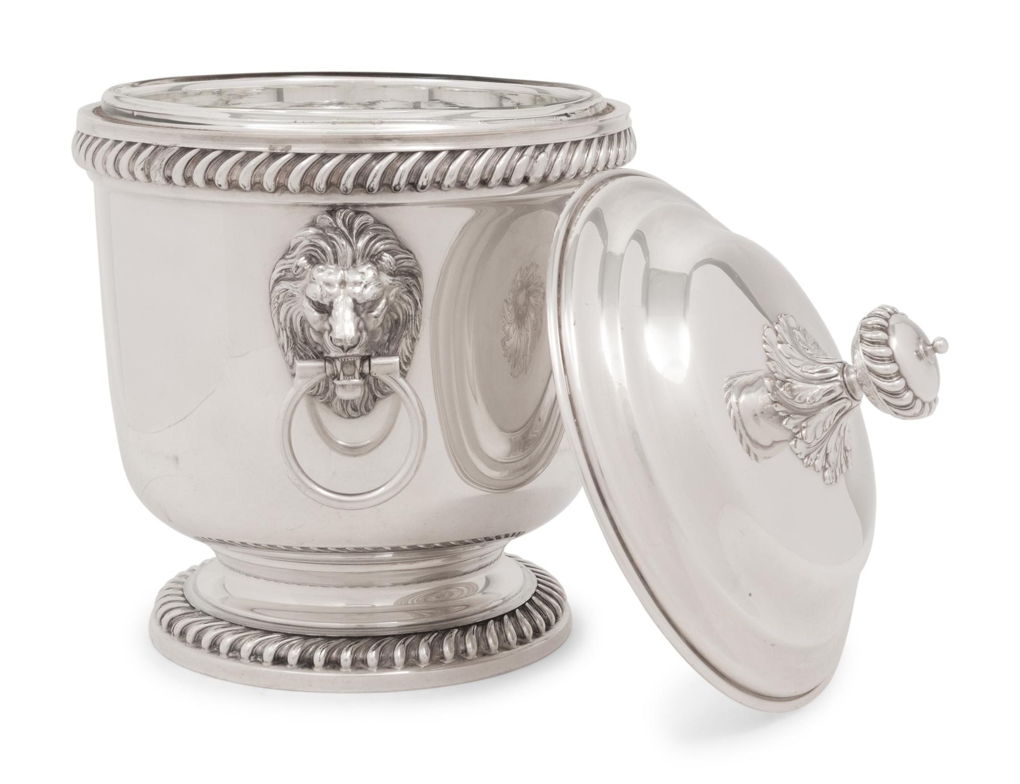 Four American Silver Articles and a Silver-Plate Wine Cooler
