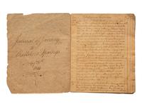 America in Manuscript Journal of [a] Journey to Ballston Springs. New York, 30 August 1805.