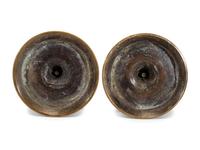 A Pair of Brass Tavern Candlesticks