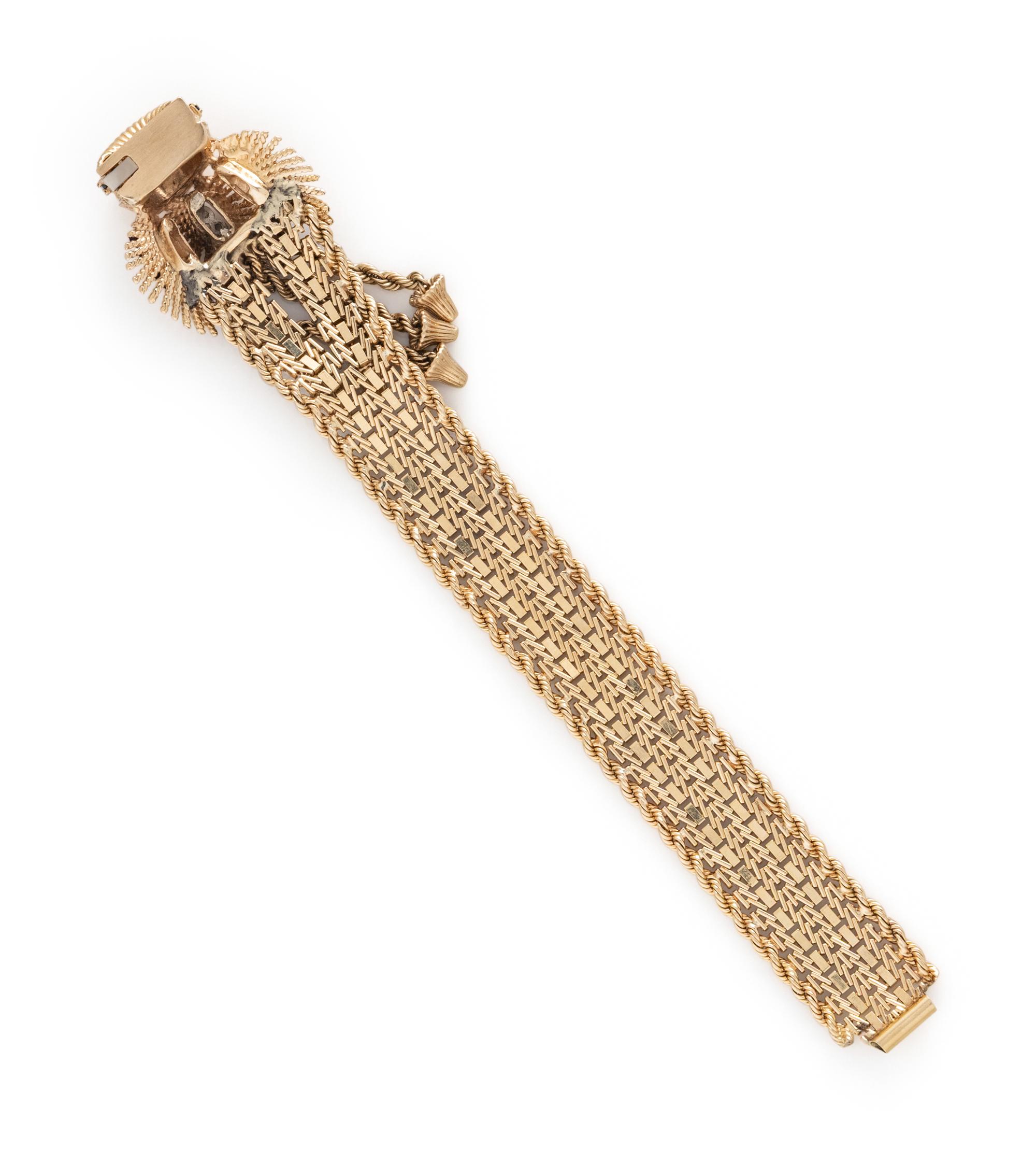 YELLOW GOLD, DIAMOND, AND SAPPHIRE BRACELET