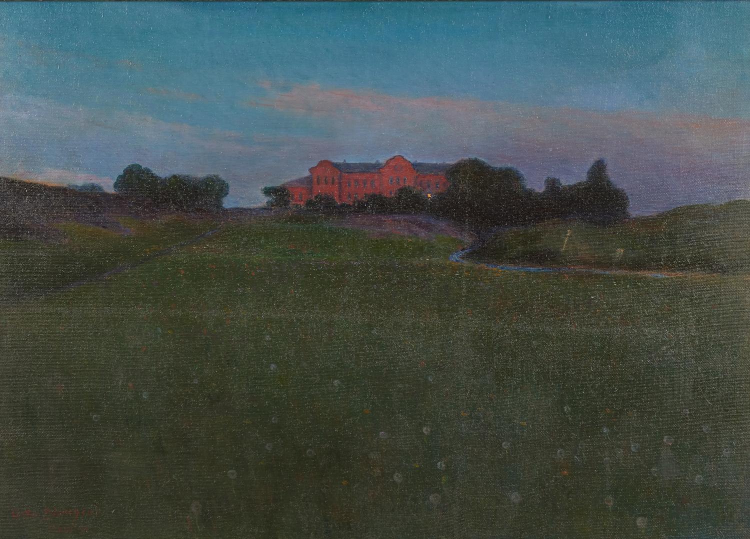 Arthur Bianchini (Swedish, 1869–1955) — Ang Vid Solnedgang (Meadow At Sunset) , 1896