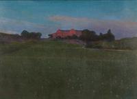Arthur Bianchini (Swedish, 1869–1955) — Ang Vid Solnedgang (Meadow At Sunset) , 1896